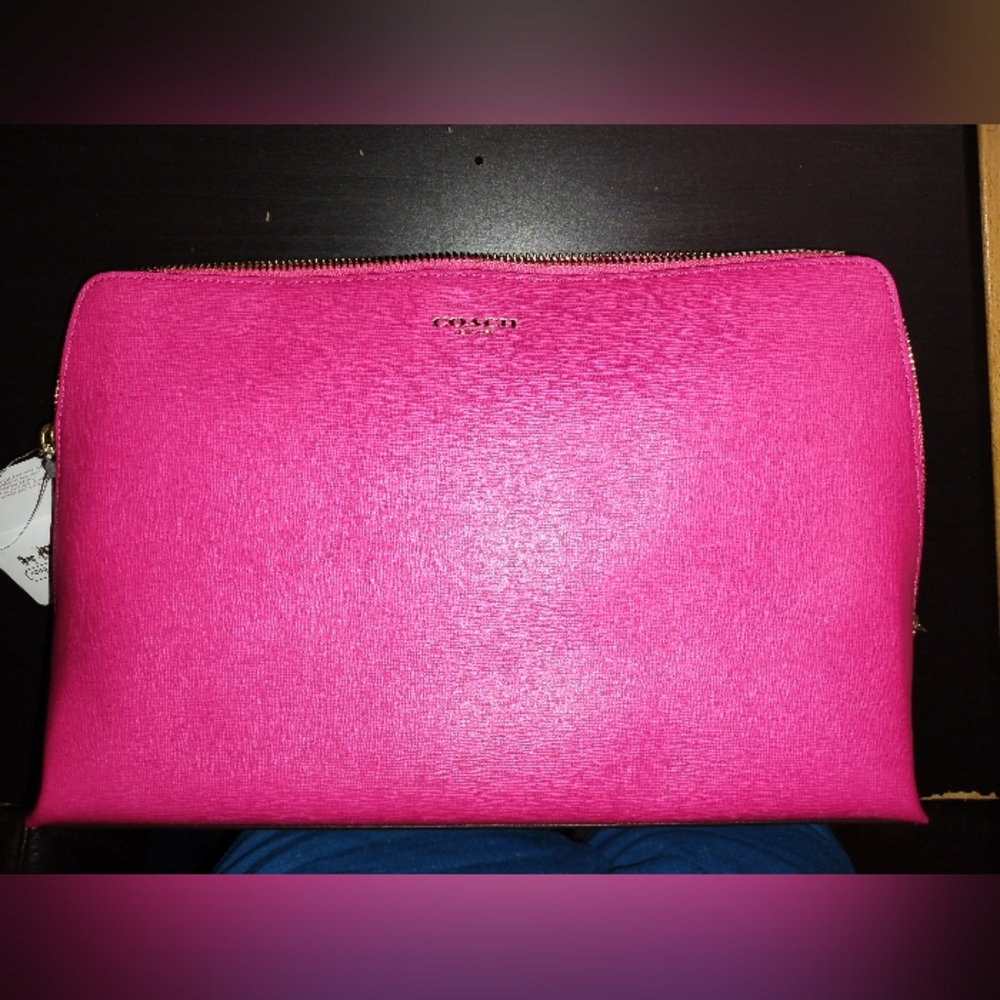 Pink Coach Large Travel / Cosmetic Bag